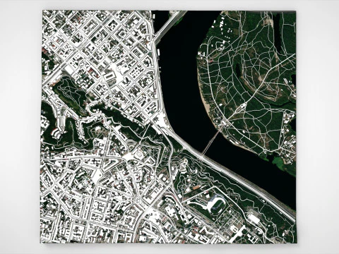 Cityscape Kyiv Ukraine fragment city 3D Model
