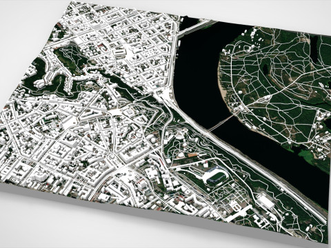Cityscape Kyiv Ukraine fragment city Modelo 3D