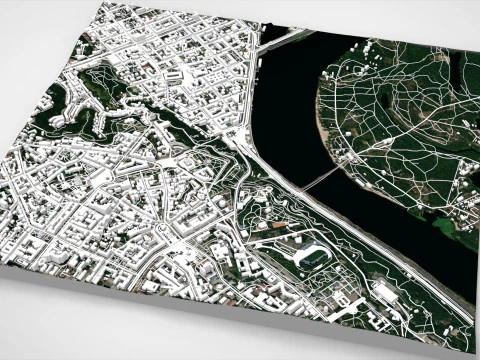 Cityscape Kyiv Ukraine fragment city 3D Model