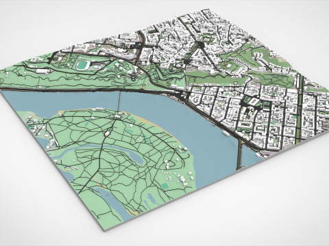 Cityscape Kyiv Ukraine fragment city Modelo 3D