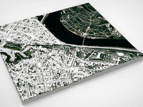 Cityscape Kyiv Ukraine fragment city 3D Model