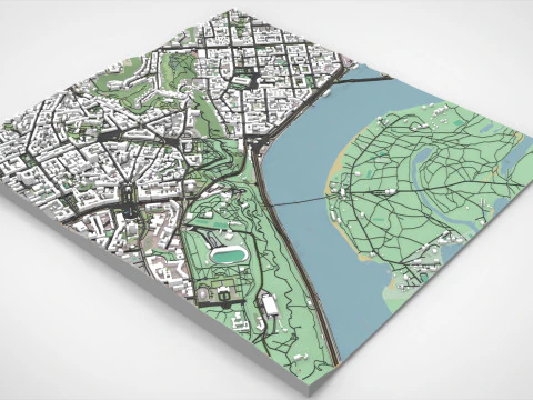 Cityscape Kyiv Ukraine fragment city 3D Model
