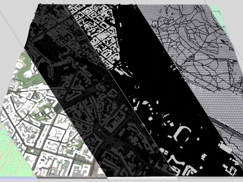 Cityscape Kyiv Ukraine fragment city 3D Model