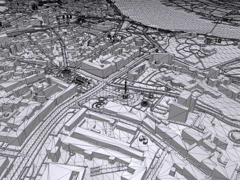 Cityscape Kyiv Ukraine fragment city 3D Model