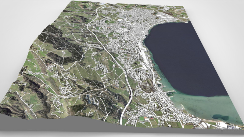 Cityscape Rorschach Switzerland 3D Model .c4d .max .obj .3ds .fbx .stl .blend