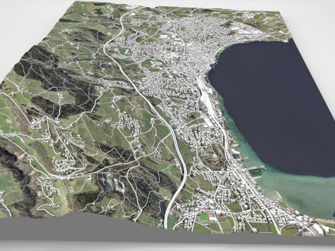 Cityscape Rorschach Switzerland 3Dモデル
