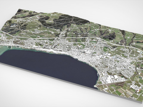 Cityscape Rorschach Switzerland 3D Model