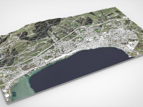Cityscape Rorschach Switzerland 3D Model