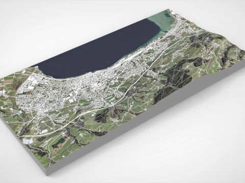 Cityscape Rorschach Switzerland 3D Model