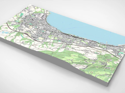 Cityscape Rorschach Switzerland 3D Model