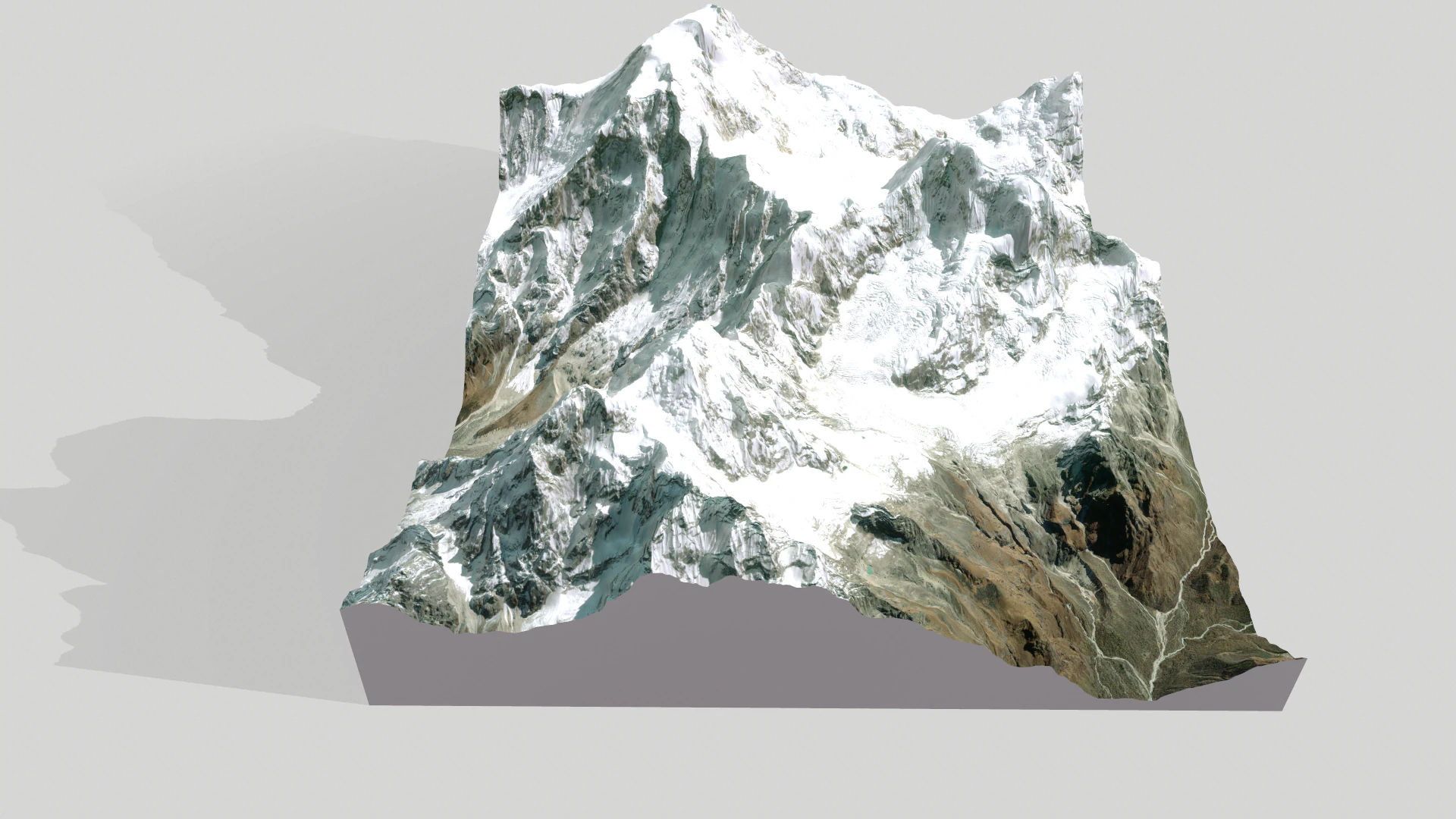 Mountain landscape Thulagi Chuli Himalayas Nepal 3D Model .c4d .max .obj .3ds .fbx .stl .blend