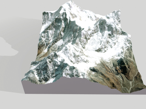 Mountain landscape Thulagi Chuli Himalayas Nepal 3D Model
