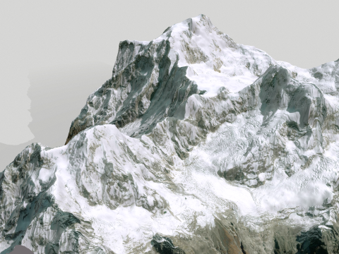 Mountain landscape Thulagi Chuli Himalayas Nepal 3D Модель