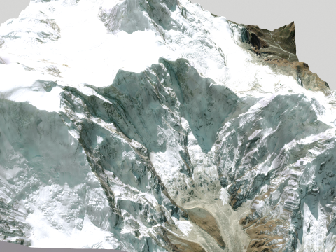 Mountain landscape Thulagi Chuli Himalayas Nepal 3D Модель