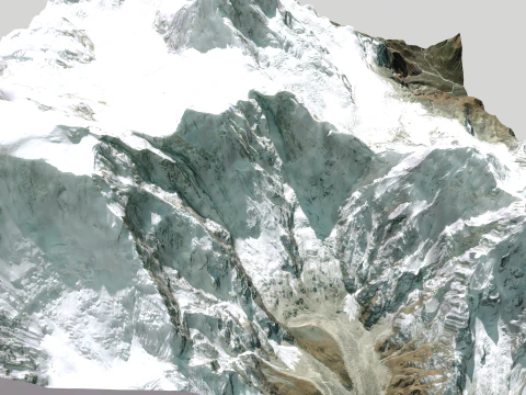 Mountain landscape Thulagi Chuli Himalayas Nepal 3D Model
