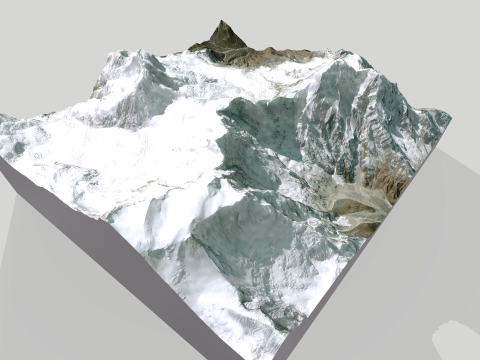 Mountain landscape Thulagi Chuli Himalayas Nepal 3D Модель