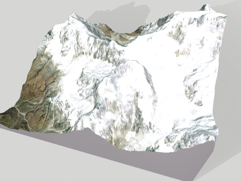 Mountain landscape Thulagi Chuli Himalayas Nepal 3D Модель