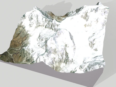 Mountain landscape Thulagi Chuli Himalayas Nepal 3D Model