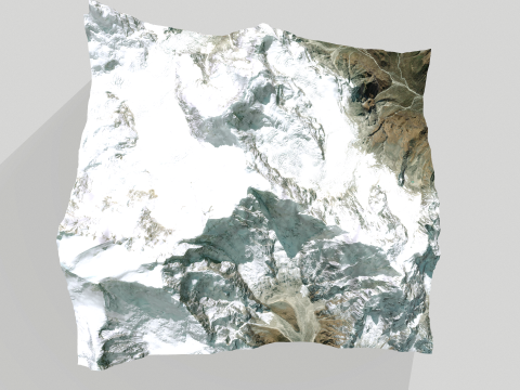Mountain landscape Thulagi Chuli Himalayas Nepal 3D Модель