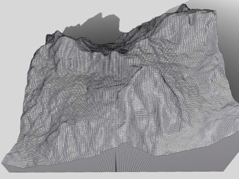 Mountain landscape Thulagi Chuli Himalayas Nepal 3D Model