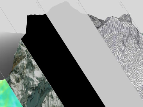Mountain landscape Thulagi Chuli Himalayas Nepal 3D Model