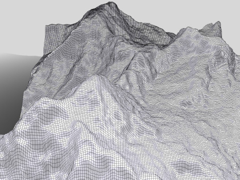 Mountain landscape Thulagi Chuli Himalayas Nepal 3D Модель