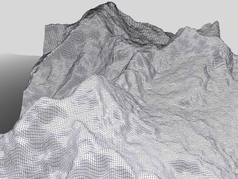 Mountain landscape Thulagi Chuli Himalayas Nepal 3D Model