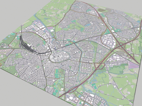 Cityscape Amersfoort Netherlands 3D Модель