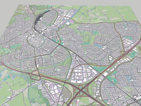 Cityscape Amersfoort Netherlands 3D Модель