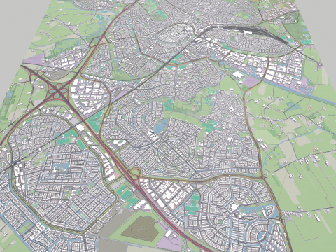 Cityscape Amersfoort Netherlands 3D Модель