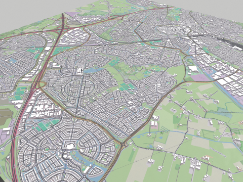 Cityscape Amersfoort Netherlands 3D Модель