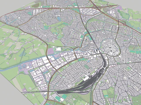 Cityscape Amersfoort Netherlands 3D Model