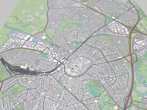 Cityscape Amersfoort Netherlands 3D Модель