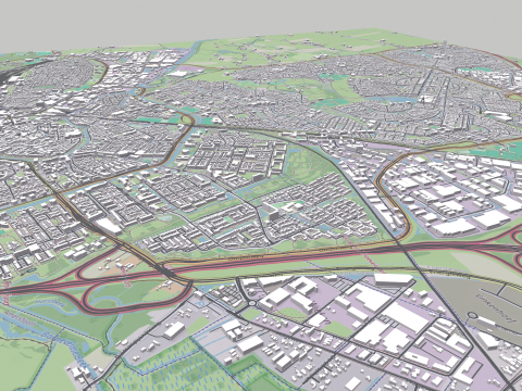 Cityscape Amersfoort Netherlands 3D Модель