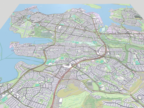 Cityscape Reykjavik Iceland 3D Model