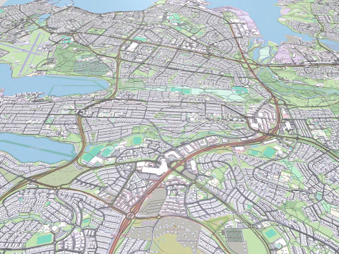 Cityscape Reykjavik Iceland 3D Model
