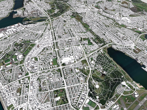 Cityscape Reykjavik Iceland 3D Model