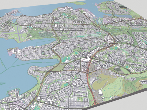 Cityscape Reykjavik Iceland 3D Model