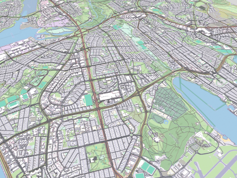Cityscape Reykjavik Iceland 3D Model