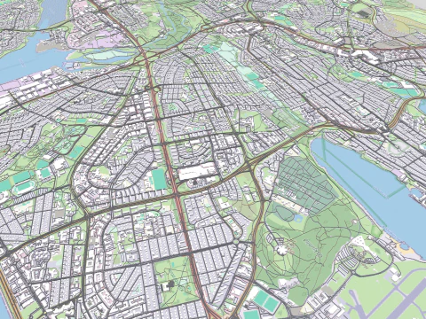 Cityscape Reykjavik Iceland 3D Model