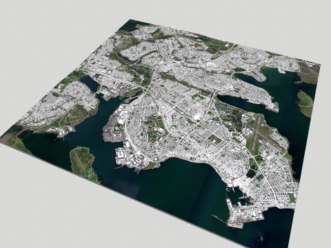 Cityscape Reykjavik Iceland 3D Model