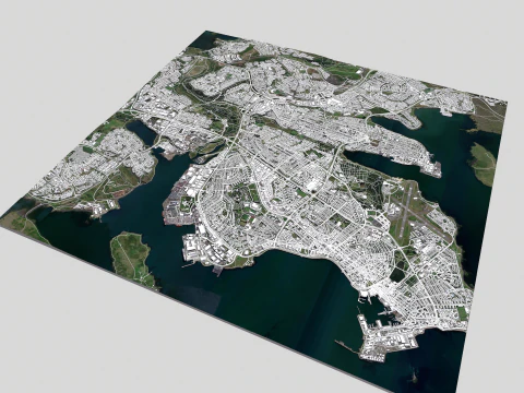 Cityscape Reykjavik Iceland 3D Model