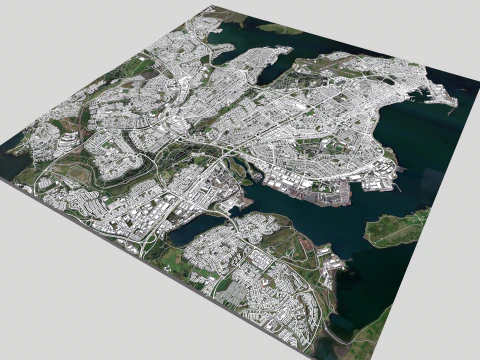 Cityscape Reykjavik Iceland 3D Model