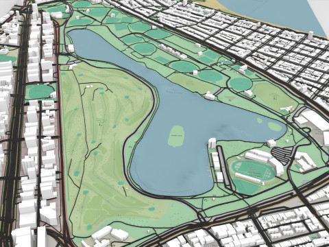 The Albert Park Circuit Melbourne Australia 3D 模型