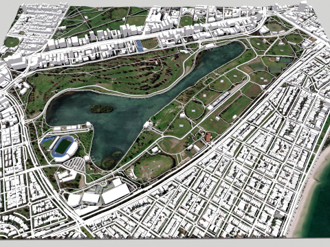 The Albert Park Circuit Melbourne Australia 3D 模型
