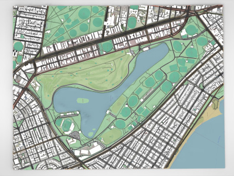 The Albert Park Circuit Melbourne Australia 3D 模型