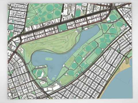 The Albert Park Circuit Melbourne Australia 3D Model