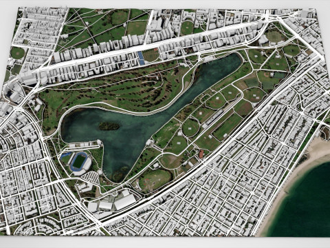 The Albert Park Circuit Melbourne Australia 3D 模型