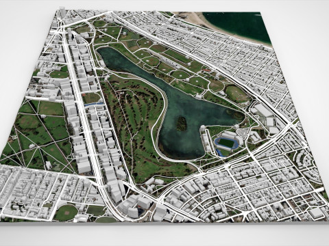 The Albert Park Circuit Melbourne Australia 3D 模型