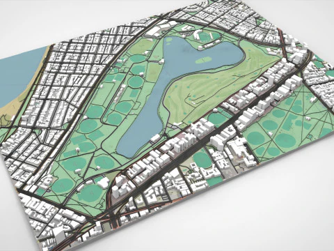 The Albert Park Circuit Melbourne Australia 3D Model